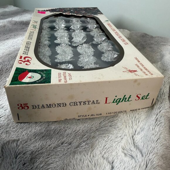 Vintage Kurt Adler Santa's World 35 Diamond Crystal light set Christmas Working - Picture 6 of 16